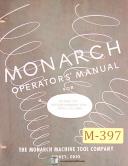 Monarch-Monarch 10\" EE, Precision Toolmakers Lathe Instructions and Parts Manual 1953-10\"-EE-01